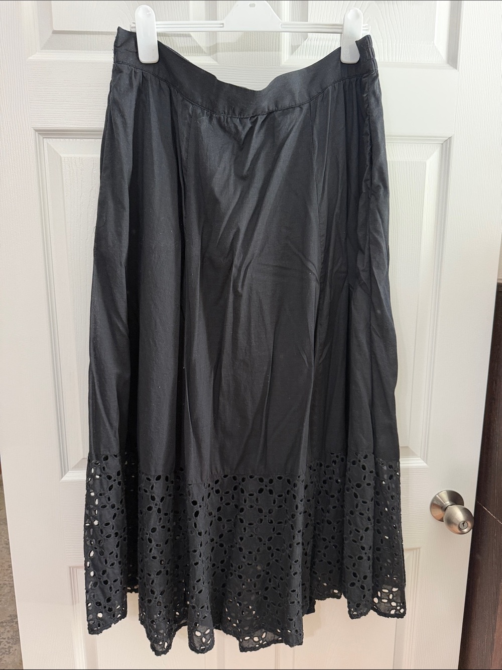 torrid Black Maxi Skirt with Eyelet Hem